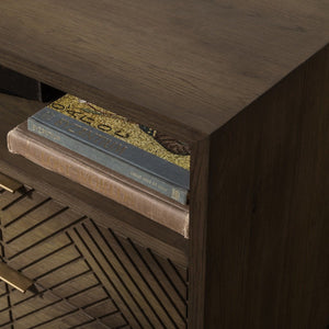Santa - 2-Drawer Nightstand - Toasted Brown