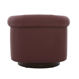 360° Swivel Accent Chair With Curved Back