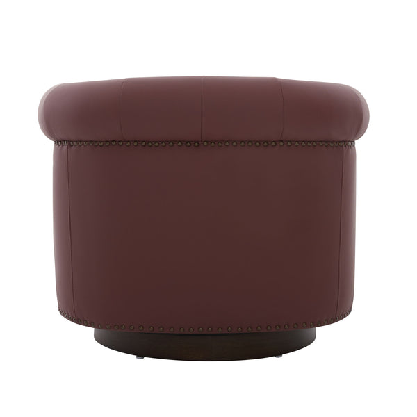360° Swivel Accent Chair With Curved Back