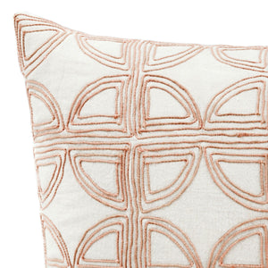 Villa Classics - Elea 22" x 22" Pillow - Ivory / Blush