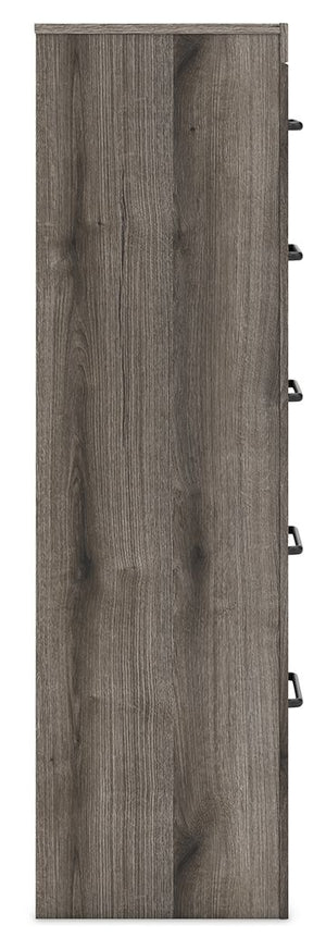 Graystorm - Five Drawer Chest - Brown Gray