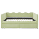 Gingham Daybed & USB Charging Port, Wave Shaped Design