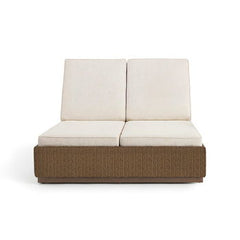 Alabaster - Double Chaise Lounge With Cushion - Beige
