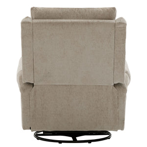 Manual Recliner Massage Chair With Swivel Rocker, 8 Massage Modes, Side Storage Pocket