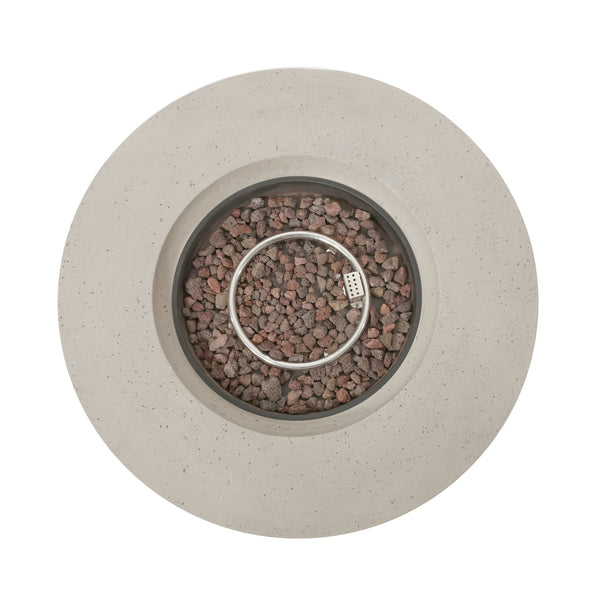 Modern Lightweight Concrete Outdoor Circular Fire Pit 50, 000 Btu
