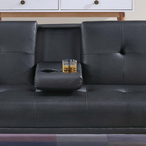 Adjustable Sofa With Fold Down Table And Cup Holders