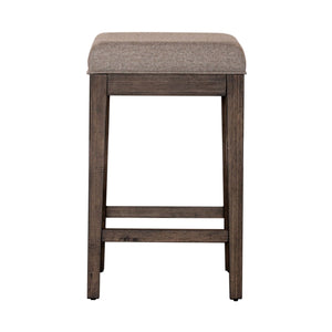 Arrowcreek - Upholstered Console Stool - Weathered Stone