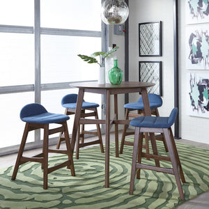 Space Savers - 5 Piece Gathering Table Set - Walnut