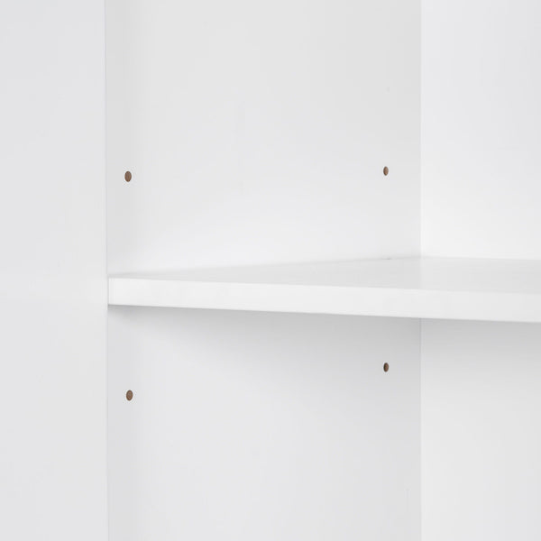 Modern Bathroom Storage Cabinet With Two Laundry Baskets, One Drawer, Adjustable Shelf