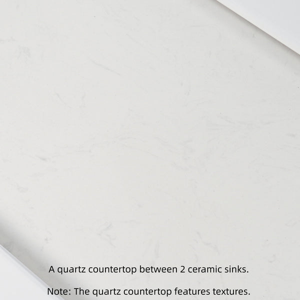 Double Sink Bathroom Vanity With Quartz Countertop