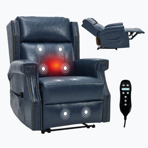Manual Recliner Chair With Heavy Duty Motion Mechanism, 8 Vibrating Nodes And 3 Massage Modes For Living Room