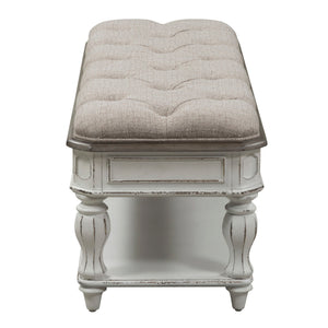 Magnolia Manor - Bed Bench - Antique White