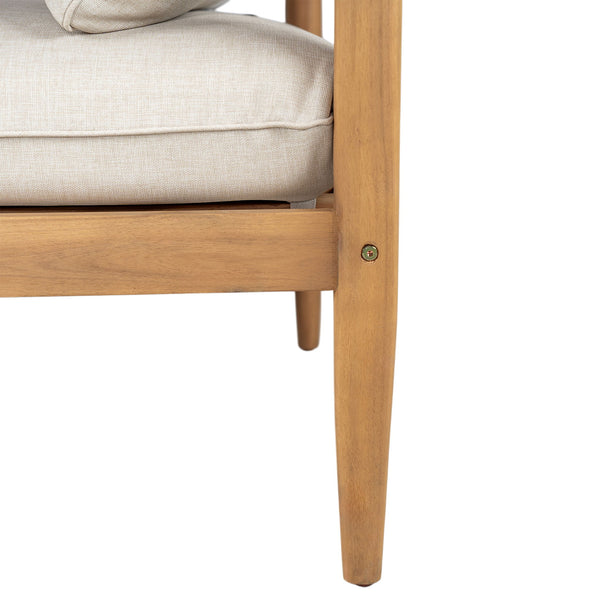 Terassi - Outdoor Lounge Chair (Set of 2) With Cushions - Beige / Light Teak
