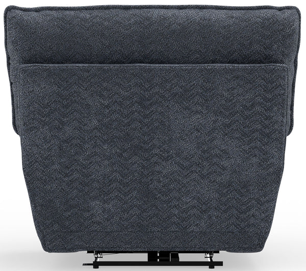 Paxon - Deep Seat Power Lay Flat Recliner With Power Adjustable Headrest - Smoke