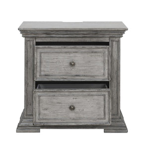 Big Valley - 2 Drawer Night Stand w/ Charging Station
