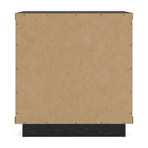 Kozmour - Two Drawer Night Stand - Black / Brown