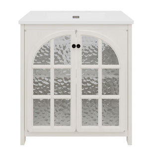 Vintage Farmhouse Bathroom Vanity With Ceramic Sink