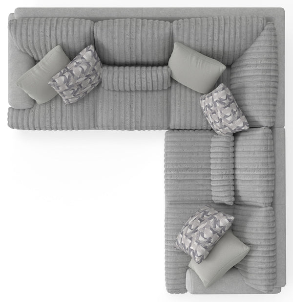 Titan - Sectional With Comfort Coil Seating And Accent Pillows Included