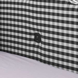 Gingham Daybed & USB Charging Port, Wave Shaped Design