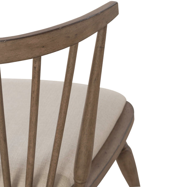 Americana Farmhouse - Upholstered Seat Windsor Chair - Dusty Taupe