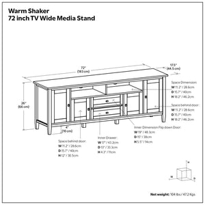 Warm Shaker - TV Media Stand - Black