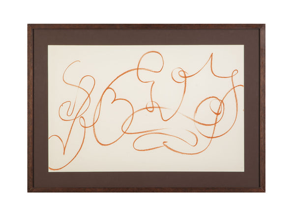 Meandering Lines II Framed Print - Cream