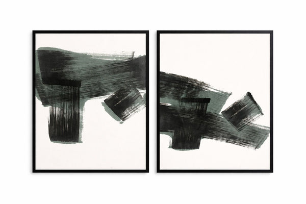 Dynamic Framed Print (Set of 2) - Black