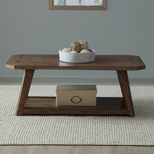 Carolina Park - Rectangular Cocktail Table - Amber Brown