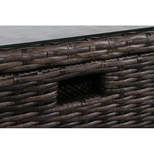 Modern Patio Rattan Sectional Set With Cushions