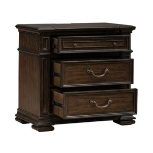 Provence Park - Nightstand With Charging Station - Chateau Brown