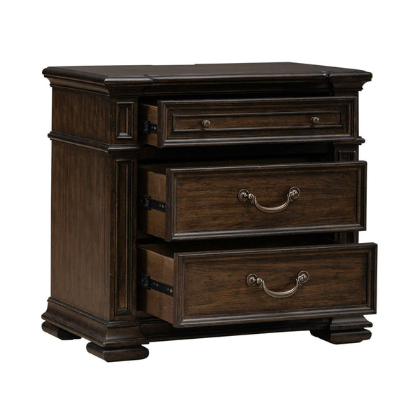 Provence Park - Nightstand With Charging Station - Chateau Brown