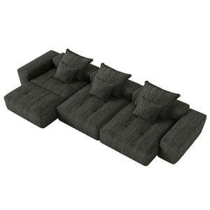 Modern Oversized Diy Combination, Modular Sectional Sofa With Pillows