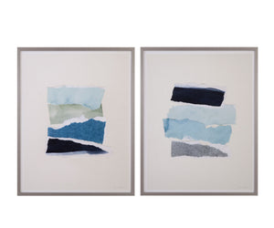 Seaside Color Study III Framed Print - Blue / Beige