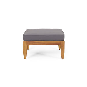 Bianca - Outdoor 3 Seater Sofa Chat Set With Ottoman - Teak