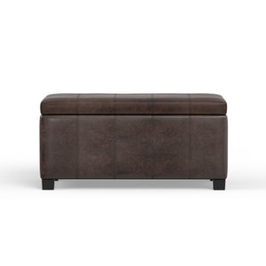 Dover - Storage Ottoman Bench - Distressed Brown