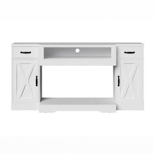 TV Stand With Adjustable Shelves & Double Doors