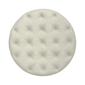 Americana Farmhouse - Round Cocktail Ottoman - Dusty Taupe
