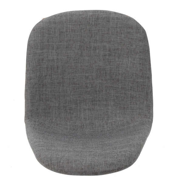 Modern Minimalist Fabric Dining Chair With Iron Legs