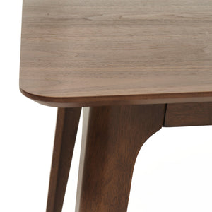 5 Piece Dining Set With 1 Table And 4 Upholstered Chairs - Brown / Walnut