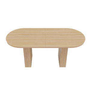 Modern Farmhouse Oval Dining Table With Slim Base