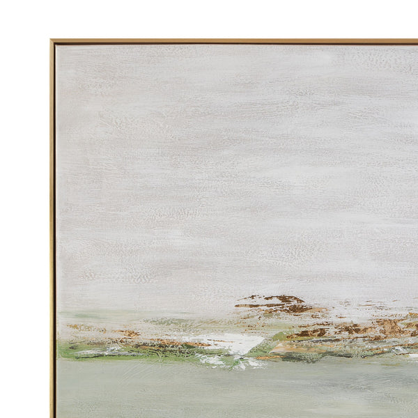 Coastal Horizon Framed Canvas - Green