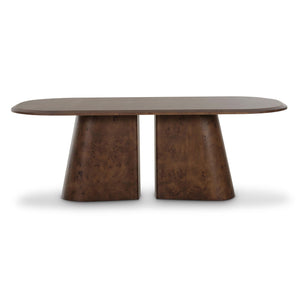 Gladyss - 87" Oval Dining Table - Brown