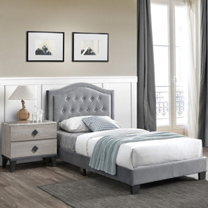 European Style Bed, Button Tufted Headboard