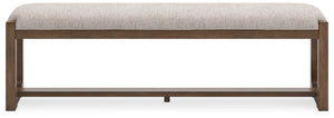Cabalynn - Large Uph Dining Room Bench - Oatmeal / Light Brown