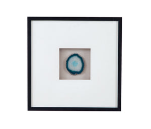 Crystal Geode Wall Art - Blue / White