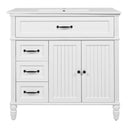 Bathroom Vanity With Sink, 2 Doors 2 Drawers, Freestanding Design