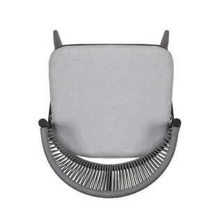 Outdoor 26" Counter Height Metal Frame Counter Stools With Scallop Shaped Backrest & Water Resistant Cushions