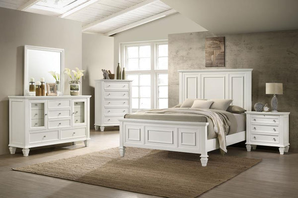 Sandy Beach - 11-Drawer Dresser With Mirror - Cream White