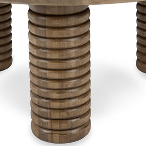 Ilaria - Reclaimed Wood Round Coffee Table - Sand Washed