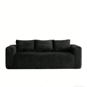 Cloud Loveseat Sofa Couch, Compressed - Black